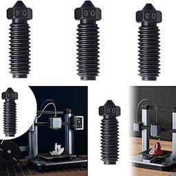 ATORSE Printer Extruder Nozzle Blockproof Assembly Hardened Steel Nozzle for Kobra3 Hole Dia 0.4Mm-12