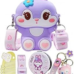Bunny Sling Bag with Key Ring, Comb and Mirror – Silicone Mini Purse for Girls, Stylish Cross Body Bag with Adjustable Strap, Korean Design-picture-19