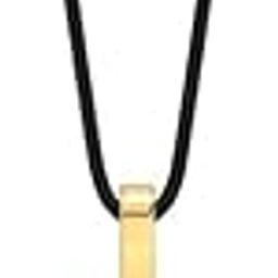 14 KT Yellow Gold Crissed Titanium Diamond Pendant For Men for Men-image-63