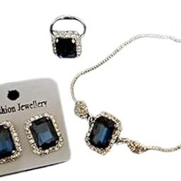 Emerald Blue Jewellery Bracelet Set for Women & Girls | Elegant & Premium Finish | Perfect for Gifting, Parties & Daily Look | Sparkling & Adjustable Fit-image-14