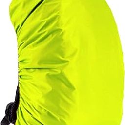 KARBD Rain and Dust Cover with Pouch for 20L-30L-40L Backpacks Luggage School Laptop Bags Hiking Camping Traveling PU Coated Waterproof Nylon Cover with Grip Buckle Elastic Closure (Neon Green)-image-44