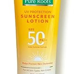 Pure Root 100ml Sunscreen Lotion SPF 50 PA+++ for Summer UVA & UVB Sun Protection Lotion, Hydrates Skin, for Oily, Combination & Dry Skin - Pack of 1-19