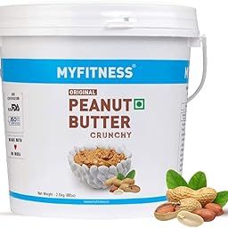 MYFITNESS Peanut Butter Original Classic Crunchy 2.5kg | 25g Protein | 9g Fiber | Nut Butter Spread for Breakfast, Snacks & Bread Treats | Cholesterol Free | Zero Trans Fat | Crunchy Peanut Butter-14