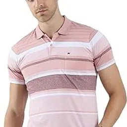 monte carlo Men's Regular Fit Polo T-Shirt | Half Sleeve | Striped Pattern| Casual Everyday Wear | Stylish & Comfortable Tshirt for Men-picture-36
