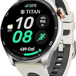 Titan Celestor Smart Watch, 1.43” AMOLED Display & AOD, 60Hz Fluid Display, Advanced GPS with Altimeter, Barometer & Compass, Piezoelectric Crown, BT Calling, Upto 7 Day Battery, 3ATM (Beige)-picture-17