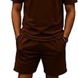 Urban Mocha Co-Ord Set – Men’s Premium Cotton T-shirt & Shorts (240 GSM)-picture-16