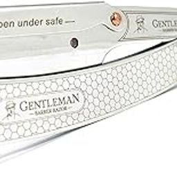 GENTLEMAN Men Straight Razor Barber Razor Straight Edge Stainless Steel Barber Razor Barber, Stainless Steel Straight Edge Razor Ustra Razor (Free Blade Inside)-image-60