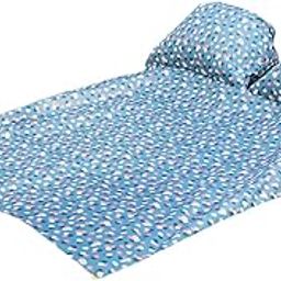 UJEAVETTE Picnic Blanket with Headrest Comfortable Beach Cushion for Lawn Grass Hiking Blue 145x210cm-26