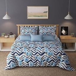 RAEXBE Cotton Feel All Around Elastic Premium Fitted Bedsheets, Queen Size Bedsheet for Double Bed Elastic Fitted with 2 Pillow Covers-picture-15