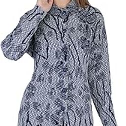 Women's Wool Round Neck Sweater (LONGPRINTCOAT_Blueberry_L)-image-98