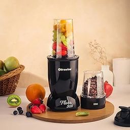 Flora 500 Nutri Blender | 500W Powerful Copper Motor | 3 Multipurpose Cups | 2-Year Warranty | Smoothies, Spices & Baby Food Maker (Black, 500 Watts Black)-image-25