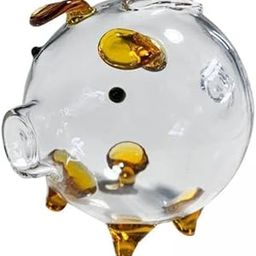 2xClear Glass Pig Piggy Bank Novelty Transparent Pig Piggy Bank Festival Gifts-picture-16