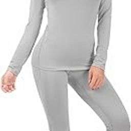 Womenââ‚¬â„¢s Thermal Underwear Ultra-Soft Base Layer Long Johns Set Winter Sports Top and Bottom Suits Grey-image-45