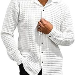 Men's Cotton Blend Shirt | Full Sleeve | Solid Color | Stitched-image-79