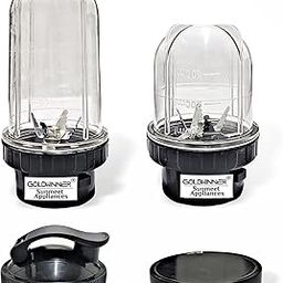 Goldwinner Bullet Juicer Jars - Compatible with Any Mixer (Free Sipper and Cover Caps), 350ml & 530ml, Black-20