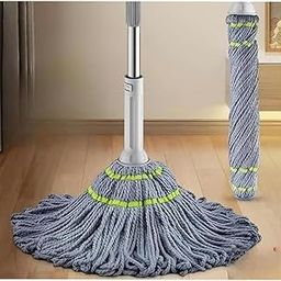 MevigoHeavy-Duty Microfiber Twist Mop with Telescopic Handle – 360° Rotating Head, Super Absorbent Floor Cleaning Mop for Home, Kitchen & Office Use -Dark Grey-image-90