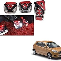 Kozdiko 3 Pcs Non-Slip Manual Car Pedals kit Pad Covers Set Red Color Compatible for Ford New Figo (2015-Present)-image-84