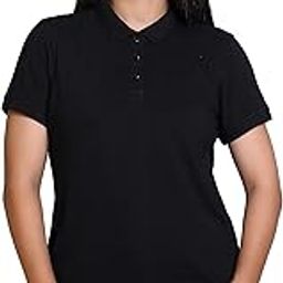 Women Regular Fit Cotton Rich T-Shirt |Polo Neck Plain Half Sleeves Casual Outfit Tshirt for Women-image-79