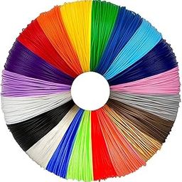 TRADIENT 3D Pen & Printers PLA Multicolours Printing Filament (1.75mm Thick) 5 Meter Each (Set of 15)-image-39