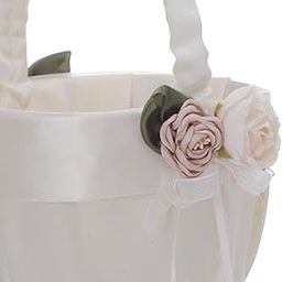 ATORSE Wedding Flower Girl Basket Ribbon White Photography Accs Multi Use-image-4