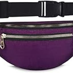 Waist Bag for Men and Women - Travel Fanny Pack with Mobile and Money Pouch (Purple)-7