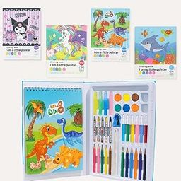 Toy Imagine™ Coloring Book set for kids 6–12 – Art & Color Set for Girls & Boys | Sketch Tools, Crayons, Water Sketch, Pencils, Erasers | Creative Gift Box for Birthdays & Return Gifts (Pack of 1 )(Color May Vary)-image-43