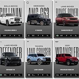 SUV Car Posters (Set of 6) A4 Car Poster G Wagon, Defender, Rolls Royce | Defender Posters Sportscar Unframed Matt Laminated Cars Poster | For Home, Bedroom, Living room decoration (Mafia SUVs)-image-35
