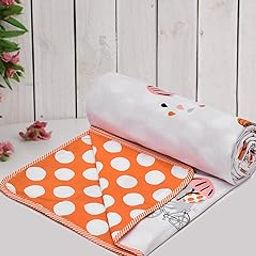 COZY FURNISH Super Soft Cotton 3 Layer Breathable Single Dohar Lightweight Bed Dohar with Lahariya Fabric Edging/Piping 57X87(Inches) 144X220(CM) Flannel Dohar Throws for Bed-21