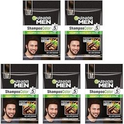 Garnier Men Shampoo Hair Color Shade 3.0 Brown Black (PACK OF 5)-10