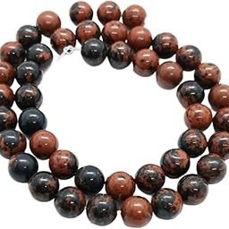 Blue bijoux Natural Stone Mahogany Obsidian Beads 8MM Polished Smooth A Grade Round Gemstone Beads for Jewelry Making-image-86