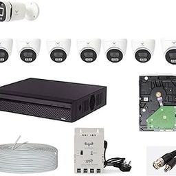 JK Vision 2.4MP ColorVu CCTV Camera System for Home, Office, School (1 Bullet, 7 Dome, 1TB Hard Disk, 8 Channel Power Supply, DVR, 90Mtr Cable, BNC/DC)-29
