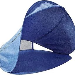 Enakshi (LABEL) Creations Sun Shade Breathable Face Tent UV Protection Mini Umbrella for Picnic Blue-image-78