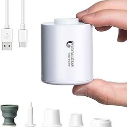 FLEXTAILGEAR Tiny Pump Portable Air Pump Ultra-Mini Air Pump with 1300mAh Battery USB Rechargeable to Inflate Deflate for Pool Floats Air Bed Air Mattress Swimming Ring Vacuum Storage Bags (White)-image-92