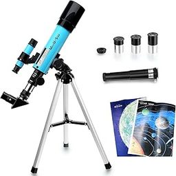 MaxUSee F360X50mm Telescope for Astronomy Beginners, Refractor with Tabletop Tripod & Finder Scope, Travel Telescope Includes 3 Magnification Eyepieces and Moon Mirror-image-59