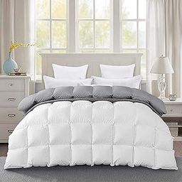 AYANSHI BEDDING 600 GSM Heavy Winter Comforter King Size (90"X106") - 600 GSM Microfiber Super Soft Fluffy for Winter Comforter/Rajai/Duvet/Blanket King Size - White/Silver Grey Color-image-57