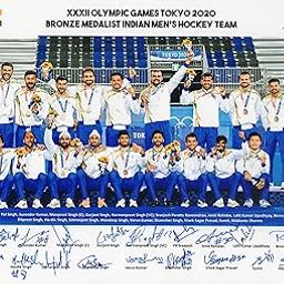 8x10 Inches Original Autographed Photo of Tokyo Olympics 2020 Bronze Medal Winner Indian Hockey Team-image-17
