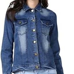 AG SWAD MASALA Women's Denim Hand Painted Long Sleeve Jacket (Blue, S)-PID61761-image-6