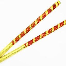 Dandiya stick for navratri raas-dandiya gujrati dandiya dance for dandiya night party (Red golden 1 pair)-image-48