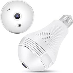 Full 1080p HD Bulb Light Wireless IP Camera, Fish Eye 360 Degree Panoramic Mini Lamp IR CCTV Home Security CCTV Camera (Bulb Camera)-28