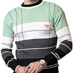 Round Neck Full Sleeve Striped Regular Fit Mens Casual Sweater | Woolen Sweater for Men | Mens Sweater for Winter Wear-image-28