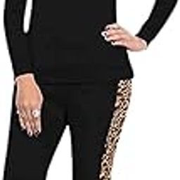 alisba Lycra Cotton Airport Outfit for Women Full Sleeves Tiger Print Workout Tshirt for Women Sports tshirt for Woman Gym Wear Set with Top & Bottom Pants (Pack of 2)-picture-34
