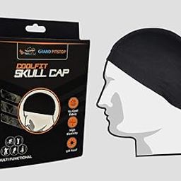 Grandpitstop Skull Cap for Bikes UV Protected Skull cap for bikers, riders, Men, Women, Ski, Running, Hiking & Cycling Accessories Skull Cap protects from Wind, Sun, Dust - Black, Free Size-picture-31