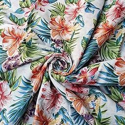 Fashionmart Cotton Fabric Material Sanganeri Printed Hand Print Cotton Fabric Print Women Dress Material Running Jaipuri Women Dress Material Kurtis Natural 43" Inches (3 Meter)-picture-11
