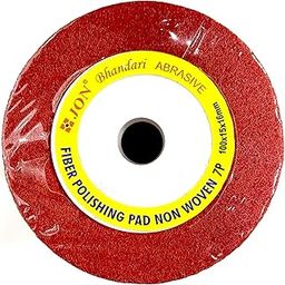 Jon Bhandari Tools 100 mm 4 inch Non Woven Fiber Polishing Wheel Buffing Pad 7P (Pack of 10) for Steel; Iron or any Metal Polishing-picture-17