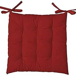 Padam Shree Cotton Decorative Damask Fabric Chairpad/Back Support/Seat Cushion with Ties and Handmade Quilting (Maroon, Medium - 15X15' Inch) Pack of 2-picture-23
