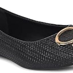 bata Women's Casual Formal Ballerina Shoes - Black-picture-49