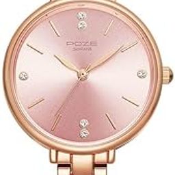 sonata Poze Quartz Analog Pink Dial Metal Strap Watch for Women-SP80018WM01W-picture-16