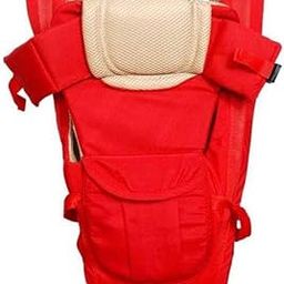 Baby Carrier Bag with 4 Carry Positions, Adjustable Hands-Free 4 in 1 Baby Front & Back Carrier for 4 to 24 Months Baby, Baby with Safety Belt and Buckle Straps (Red & White)-image-98