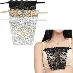 Cotton Clip On Camisole for Women Mock Lace | Cleavage Cover for Women | Deep Neck Cover Up Inners Cami Secret | Free Size | Set of 3-picture-51
