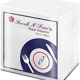 Fresh N Fine Paper Napkins Valued Pack -1 Ply, 600 Pulls - Hand Tissue Papers | Tissue Napkin | Napkin Paper 30cm x 30cm, Pack of 6 (100 Pulls Per Pack)-image-60